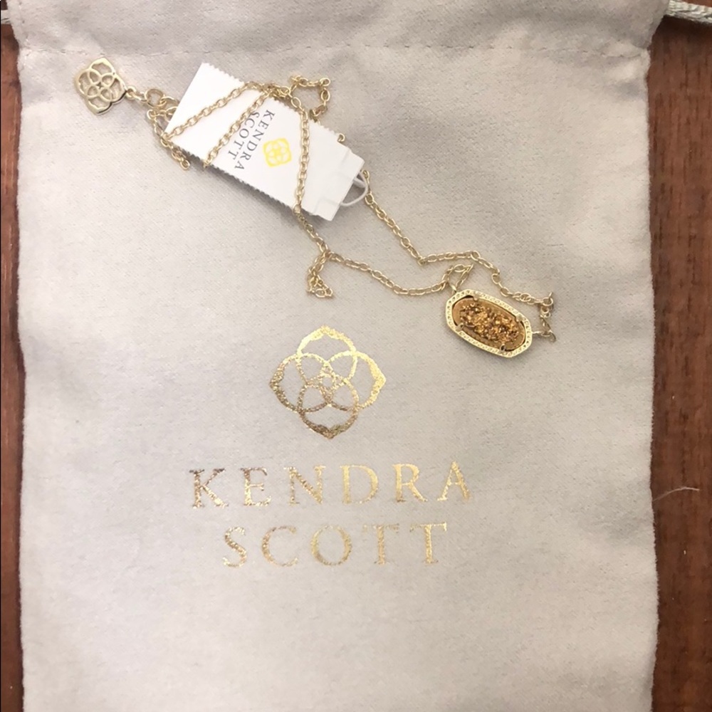 NWT Kendra Scott Elisa Gold Druzy